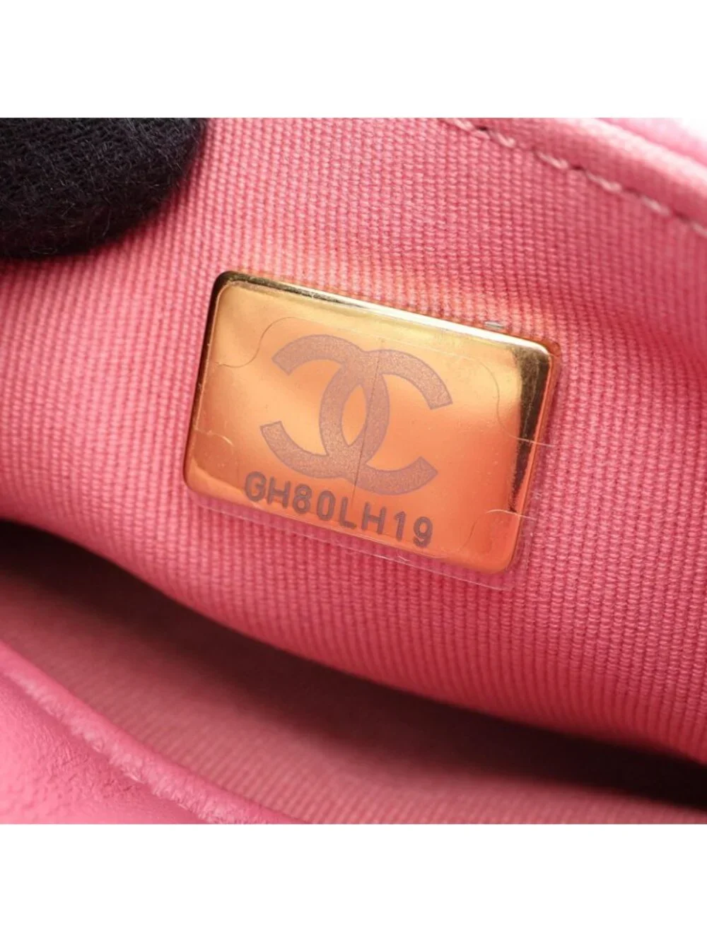 Chanel Shoulder Bag Quilted Small Hobo Pink Fabric Leather